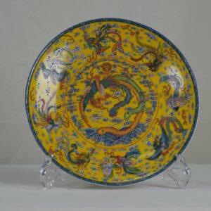 Nine Phoenix Porcelain Display Plate - Glow in the Dark (26 cm)