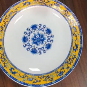 Enamel-Glaze Porcelain Plates, Set of 6