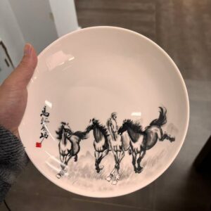 Xu Beihong Style Porcelain Plates, Set of 6