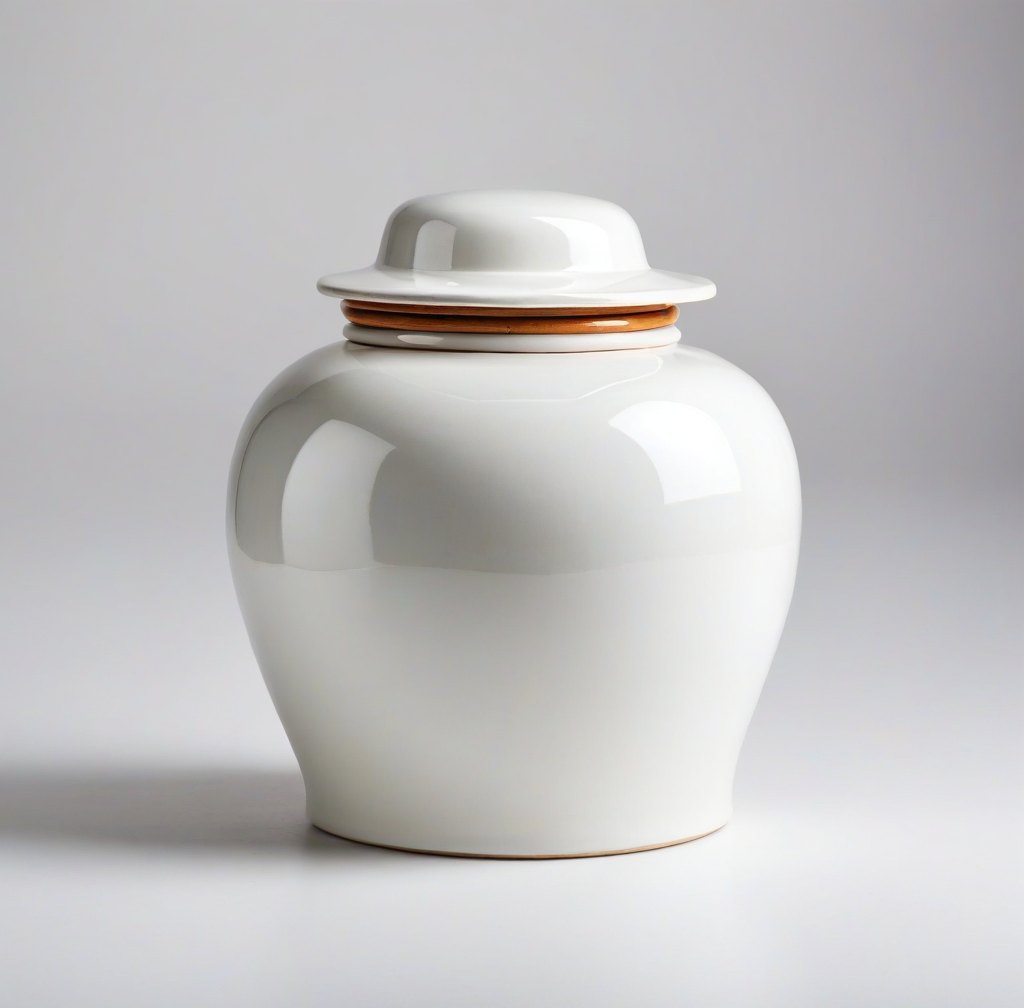 Traditional Ginger Jar Ceramic Storage Vessel with Lid