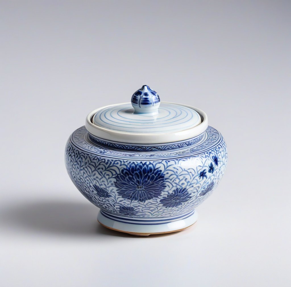 Lidded Ceramic Incense Burner for Home Meditation