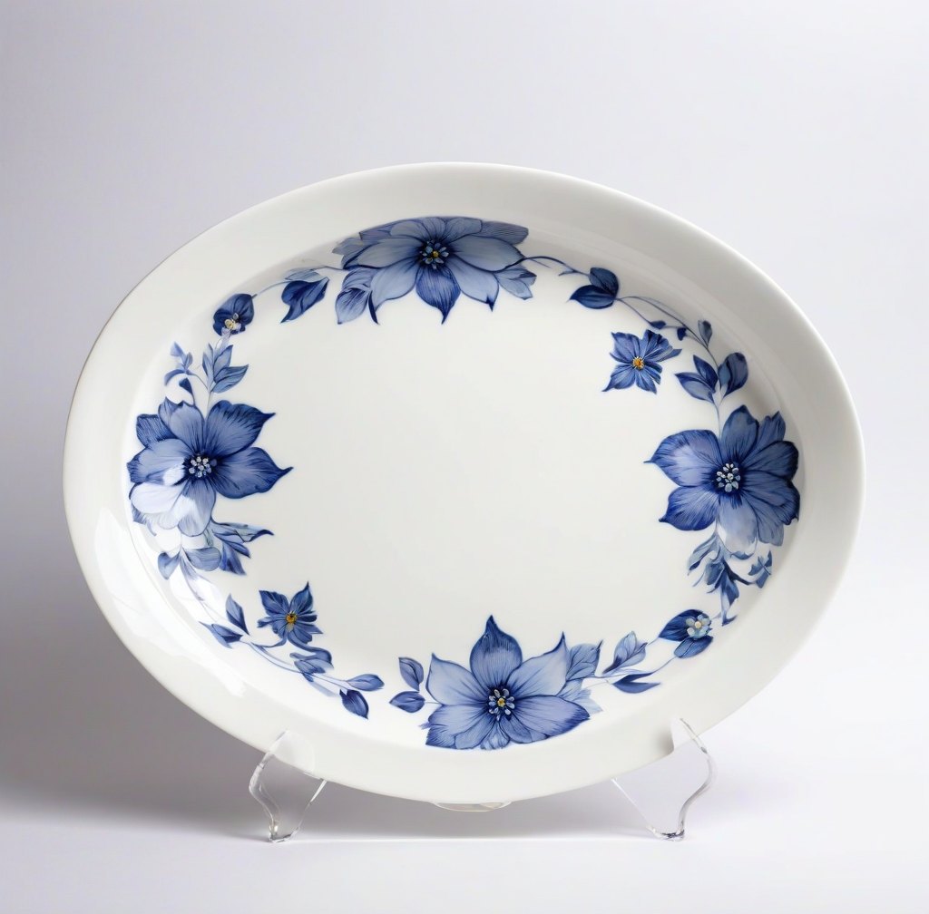 Elegant Handcrafted Porcelain Serving Platter for Modern Dining