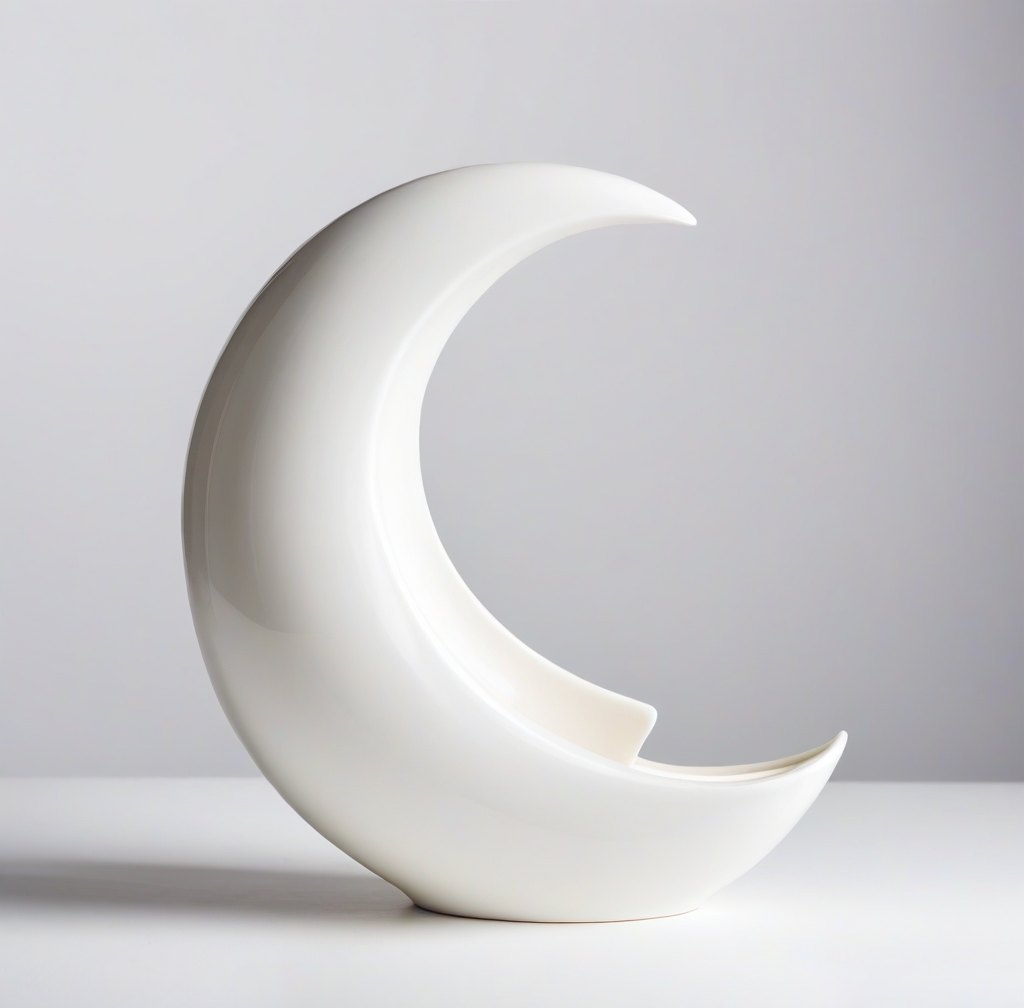 Modern Porcelain Moon Gate Vase for Living Room
