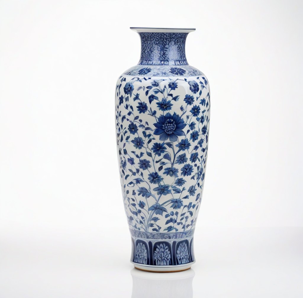 Large Floor Standing Porcelain Vase for Living Room