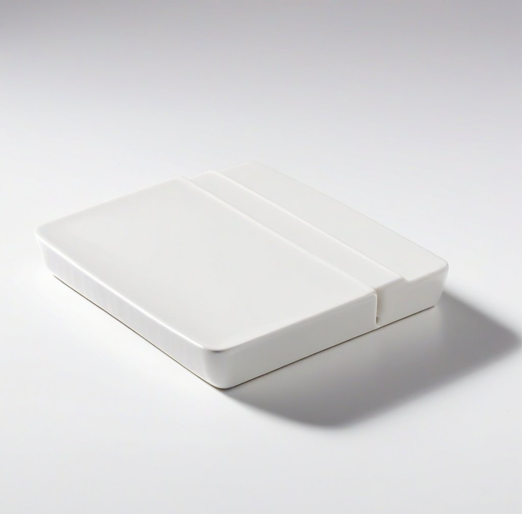 Refined Porcelain Business Card Holder for Professionals
